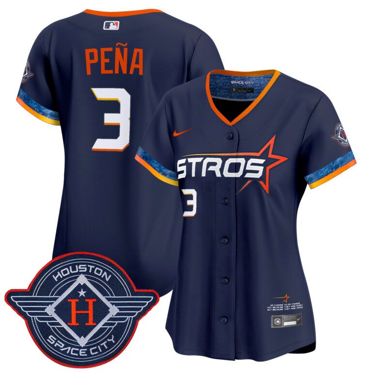 Women Houston Astros #3 Pena blue 2025 City Connect Vapor Limited Stitched Jersey